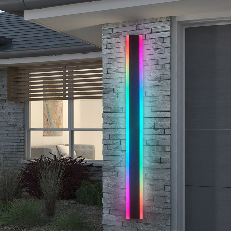 Waterproof Linear LED Outdoor Wall Light - Minimalist Exterior Mount for Porch & Garden