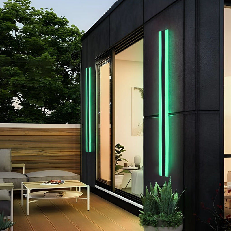 Waterproof Linear LED Outdoor Wall Light - Minimalist Exterior Mount for Porch & Garden