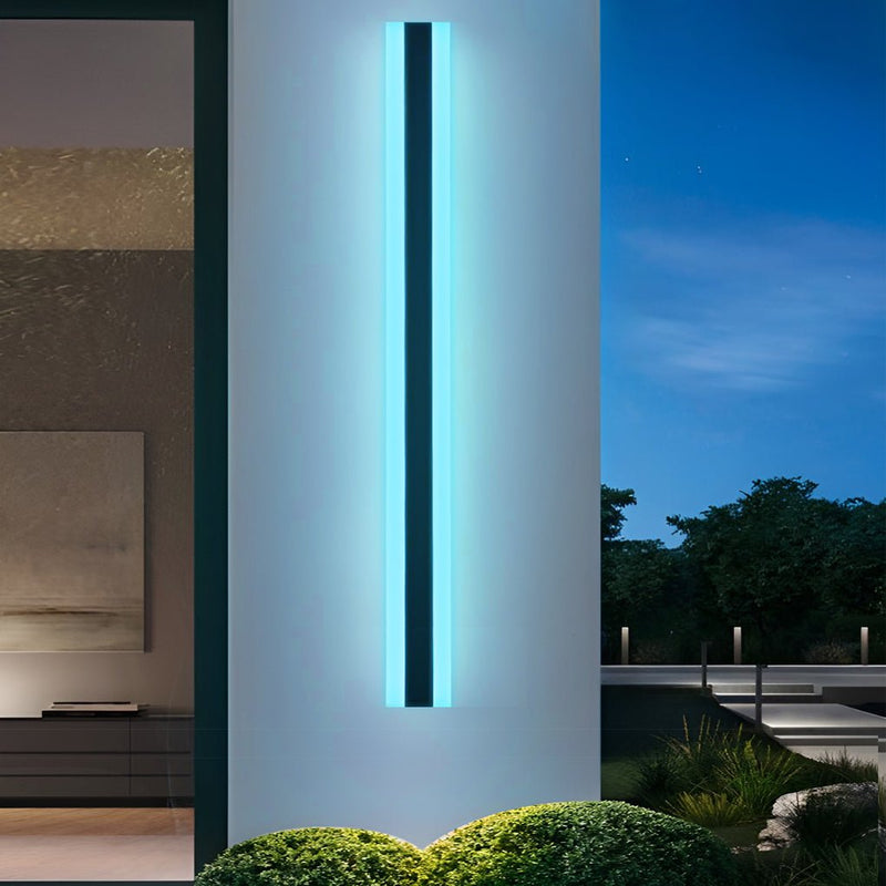 Waterproof Linear LED Outdoor Wall Light - Minimalist Exterior Mount for Porch & Garden