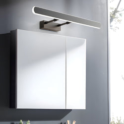 Sleek Matte Black LED Bathroom Vanity Light Bar with Acrylic Surround - Modern Minimalist Design