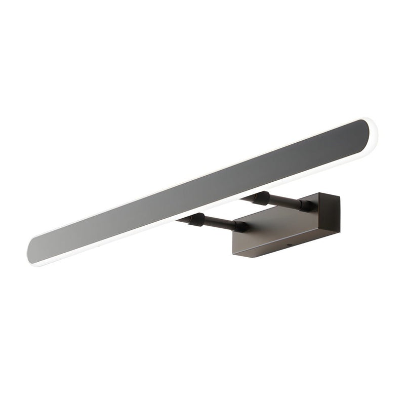 Sleek Matte Black LED Bathroom Vanity Light Bar with Acrylic Surround - Modern Minimalist Design