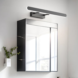 Sleek Matte Black LED Bathroom Vanity Light Bar with Acrylic Surround - Modern Minimalist Design
