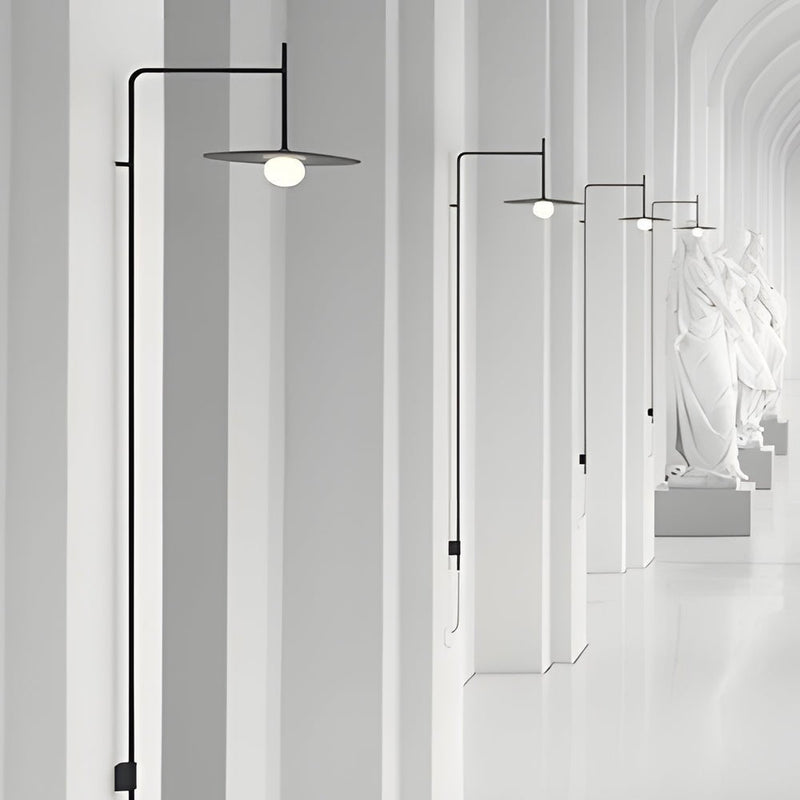Modern Minimalist Metal Long Arm LED Wall Sconce - Tempo Design for Stylish Lighting