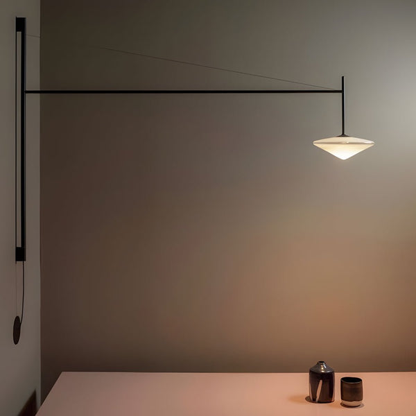Modern Minimalist Metal Long Arm LED Wall Sconce - Tempo Design for Stylish Lighting