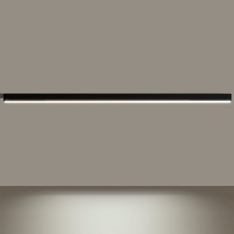 Modern Minimalist LED Ceiling Light with Remote Control - Stepless Dimming, Sleek Strip Design