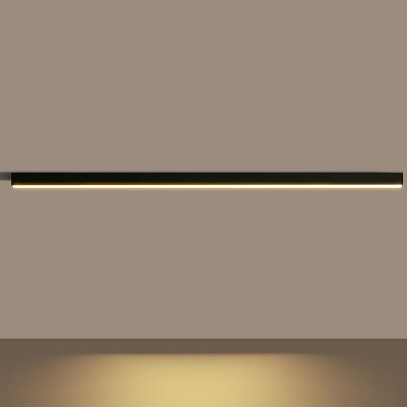 Modern Minimalist LED Ceiling Light with Remote Control - Stepless Dimming, Sleek Strip Design
