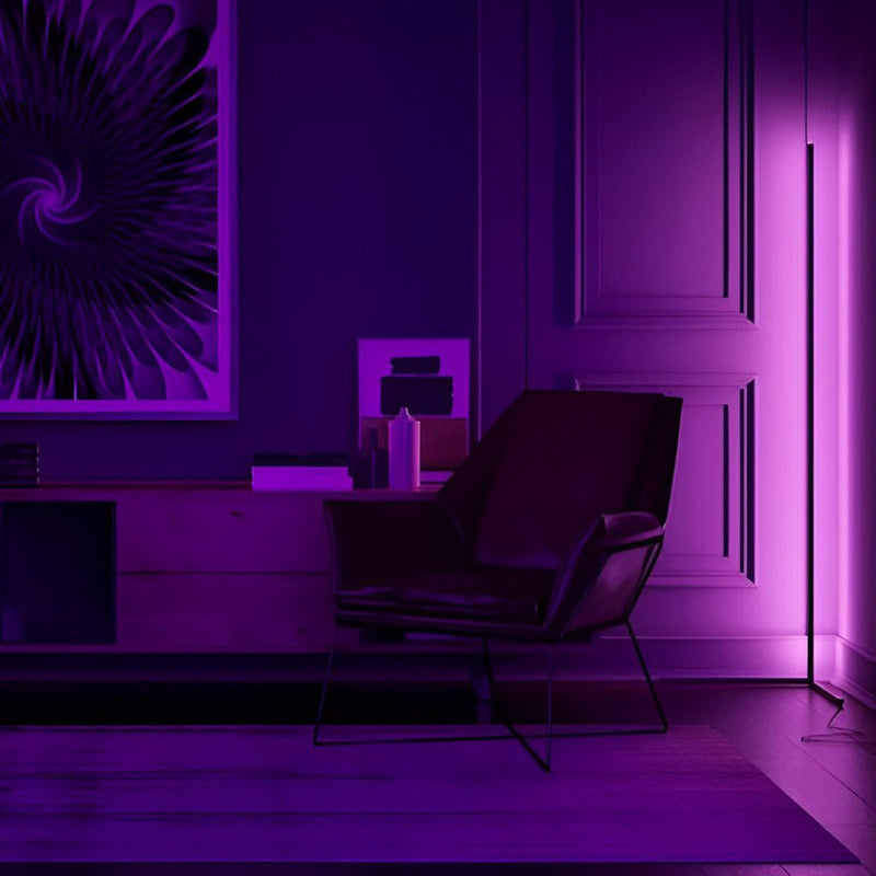RGB Dimmable LED Corner Floor Lamp with Remote Control - Modern Adjustable Lighting for Home Decor