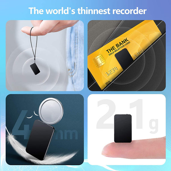 Compact Voice Activated Recorder - Mini Digital Audio Recorder with High-Quality Sound & Easy One-Touch Recording