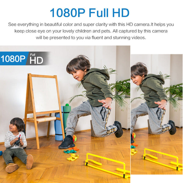 Compact WiFi Security Camera with Night Vision - HD Surveillance for Home & Office