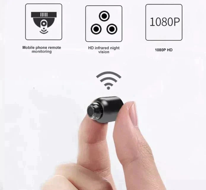Compact WiFi Security Camera with Night Vision - HD Surveillance for Home & Office