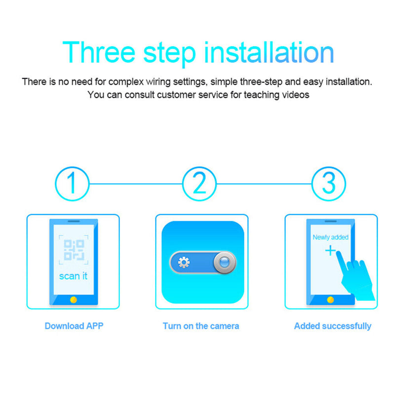 Compact WiFi Security Camera with Night Vision - HD Surveillance for Home & Office
