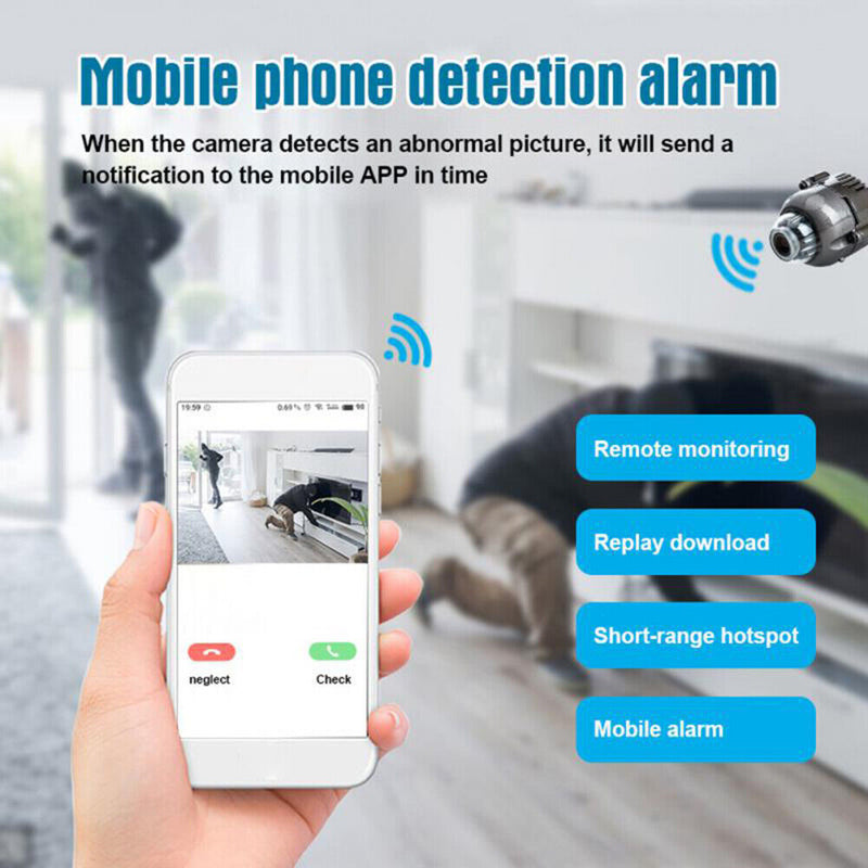 Compact WiFi Security Camera with Night Vision - HD Surveillance for Home & Office