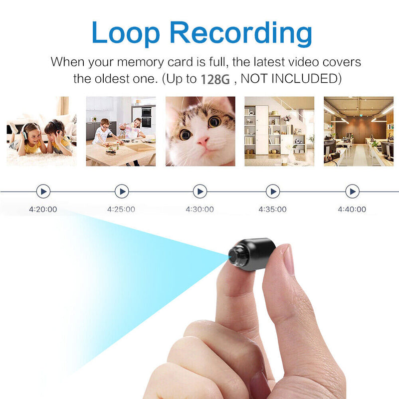 Compact WiFi Security Camera with Night Vision - HD Surveillance for Home & Office