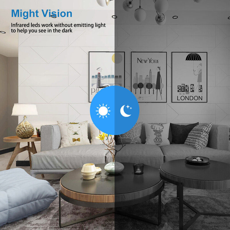 Compact WiFi Security Camera with Night Vision - HD Surveillance for Home & Office