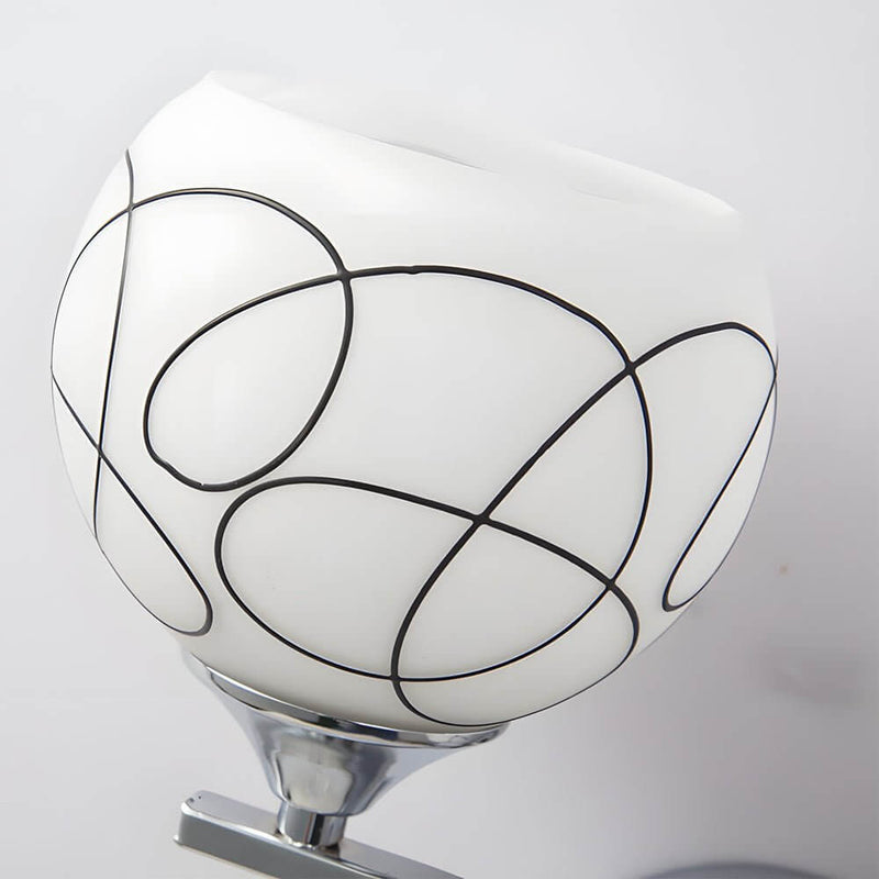 Modern 2-Light Open Sphere Wall Sconce with Elegant Crystal Pendants - Contemporary Lighting Fixture for Living Room, Bedroom, and Hallway