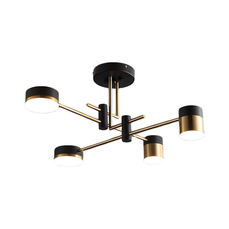 Modern 4/6/8-Light Dimmable LED Sputnik Chandelier - Stylish Mid-Century Design for Living Room, Dining Room, and Entryway