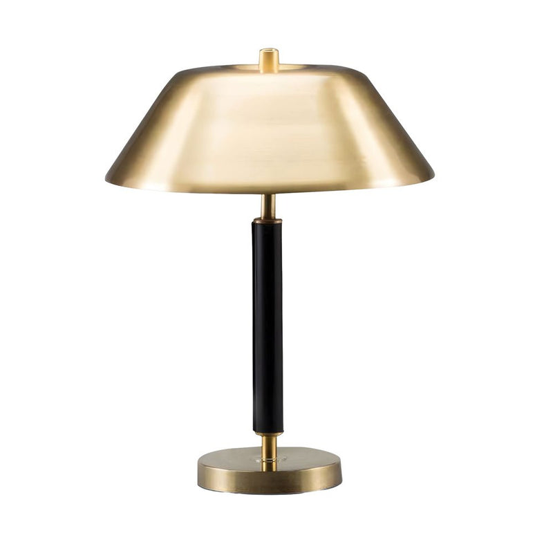 Stylish Modern Black Metal and Brass Table Lamp for Living Room Décor – Elegant Lighting Fixture