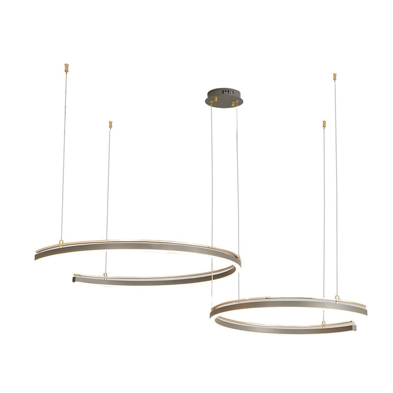 Modern C-Shape Suspension Ceiling Lamp - 2/3-Light Circular Design for Stylish Home Lighting