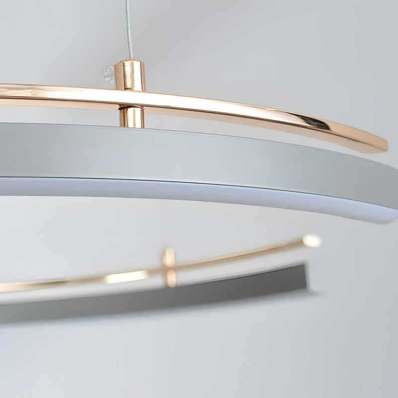 Modern C-Shape Suspension Ceiling Lamp - 2/3-Light Circular Design for Stylish Home Lighting