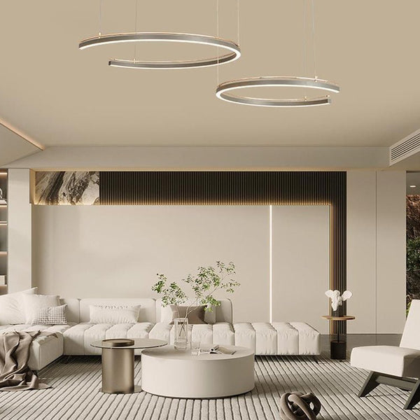 Modern C-Shape Suspension Ceiling Lamp - 2/3-Light Circular Design for Stylish Home Lighting