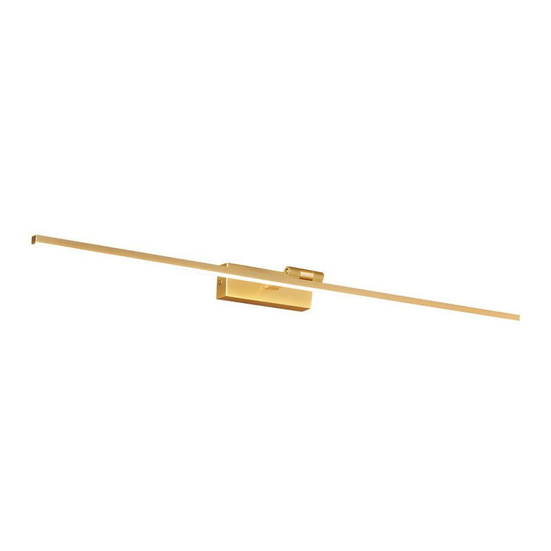 Modern Adjustable Copper LED Bathroom Vanity Light - Rotatable Rod & Linear Acrylic Shade