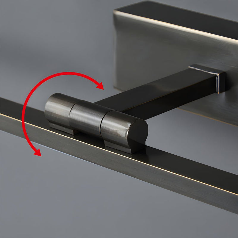 Modern Adjustable Copper LED Bathroom Vanity Light - Rotatable Rod & Linear Acrylic Shade