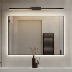 Modern Adjustable Copper LED Bathroom Vanity Light - Rotatable Rod & Linear Acrylic Shade