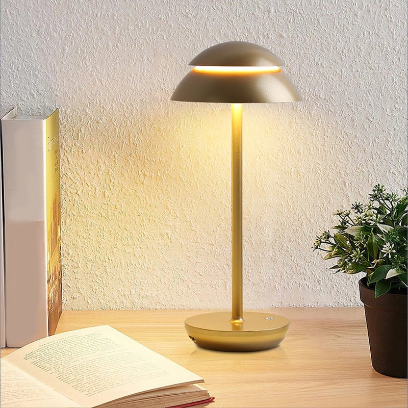 Modern Double Dome LED Accent Table Lamp with Touch On/Off Switch - Stylish Home Lighting