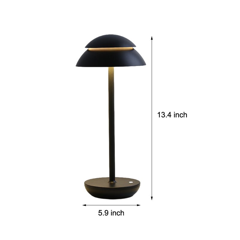 Modern Double Dome LED Accent Table Lamp with Touch On/Off Switch - Stylish Home Lighting