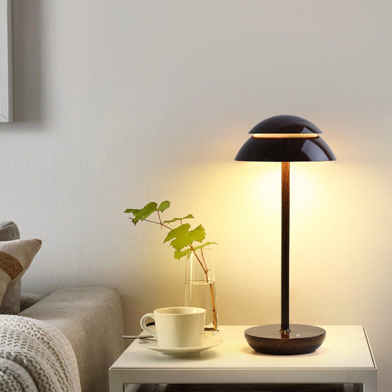 Modern Double Dome LED Accent Table Lamp with Touch On/Off Switch - Stylish Home Lighting