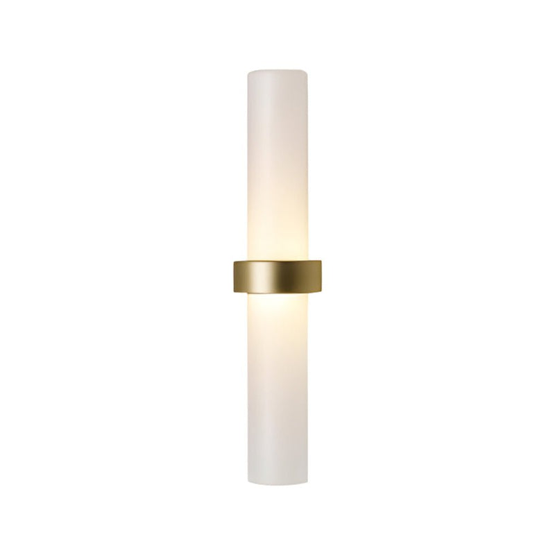 Modern Warm White Frosted Glass Tube 1-Light Wall Sconce - Stylish Lighting for Living Room Decor