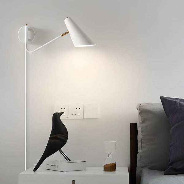 Modern Hoxton 1-Light Hanging Wall Sconce with Stylish Conical Shade - Perfect for Contemporary Decor