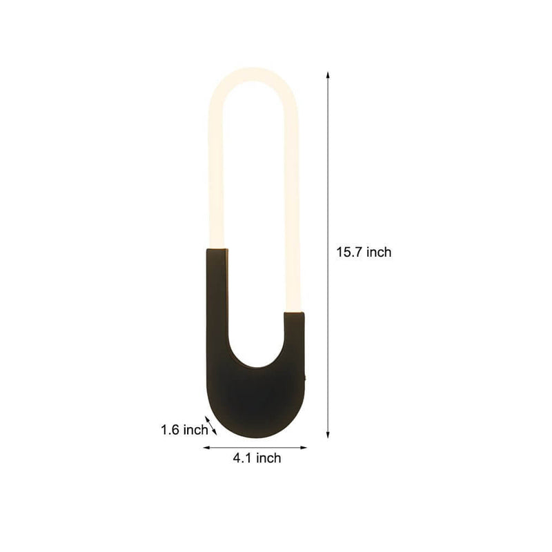 Modern Oval LED Wall Sconces - 16'' High, Elegant Gold & Black Finish for Indoor Lighting