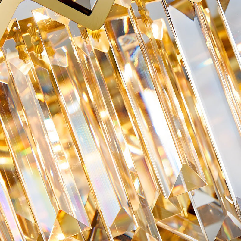 Modern Dimmable LED Crystal Chandelier for Dining Room - Round & Rectangle Options