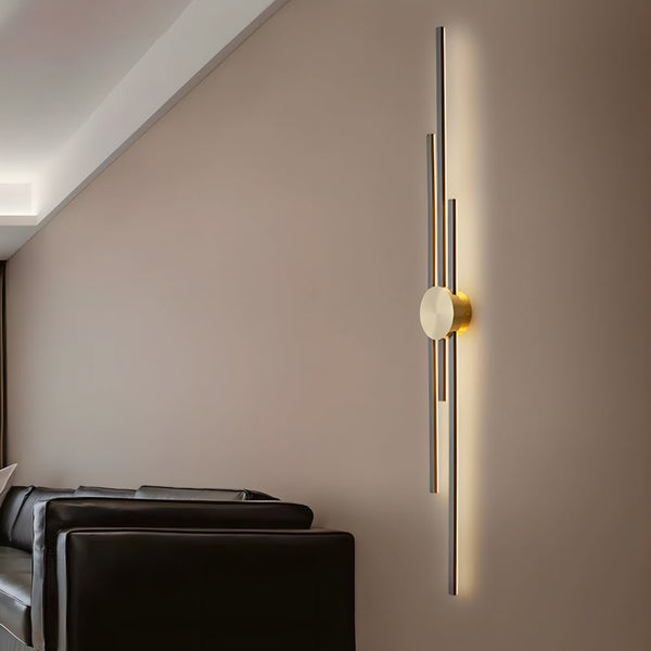 Modern Minimalist Linear Wall Lamp - Sleek Metal Design in 2 Colors for Contemporary Spaces