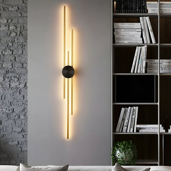 Modern Minimalist Linear Wall Lamp - Sleek Metal Design in 2 Colors for Contemporary Spaces