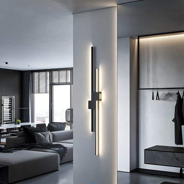 Modern Iron LED Linear Wall Lights - Horizontal & Vertical Mounting Options for Stylish Illumination