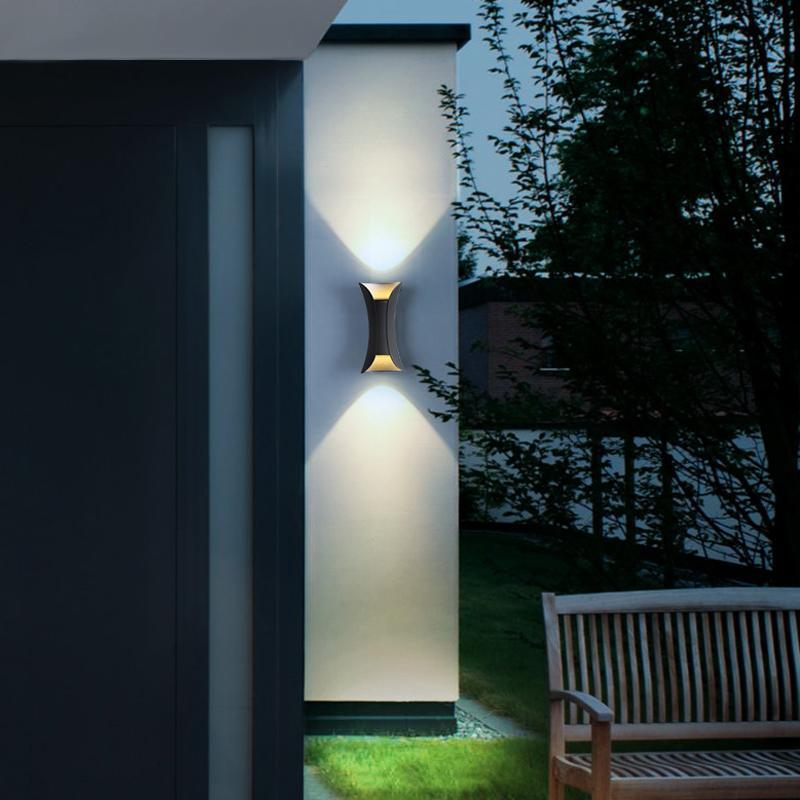 Waterproof Curved LED Up & Down Outdoor Wall Lights - Modern Design for Stylish Illumination