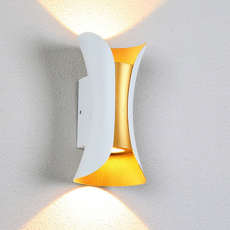 Waterproof Curved LED Up & Down Outdoor Wall Lights - Modern Design for Stylish Illumination