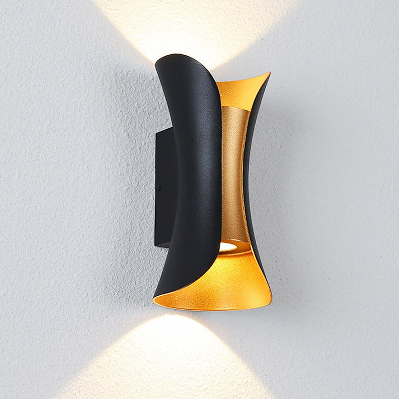 Waterproof Curved LED Up & Down Outdoor Wall Lights - Modern Design for Stylish Illumination