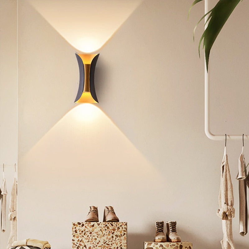 Waterproof Curved LED Up & Down Outdoor Wall Lights - Modern Design for Stylish Illumination