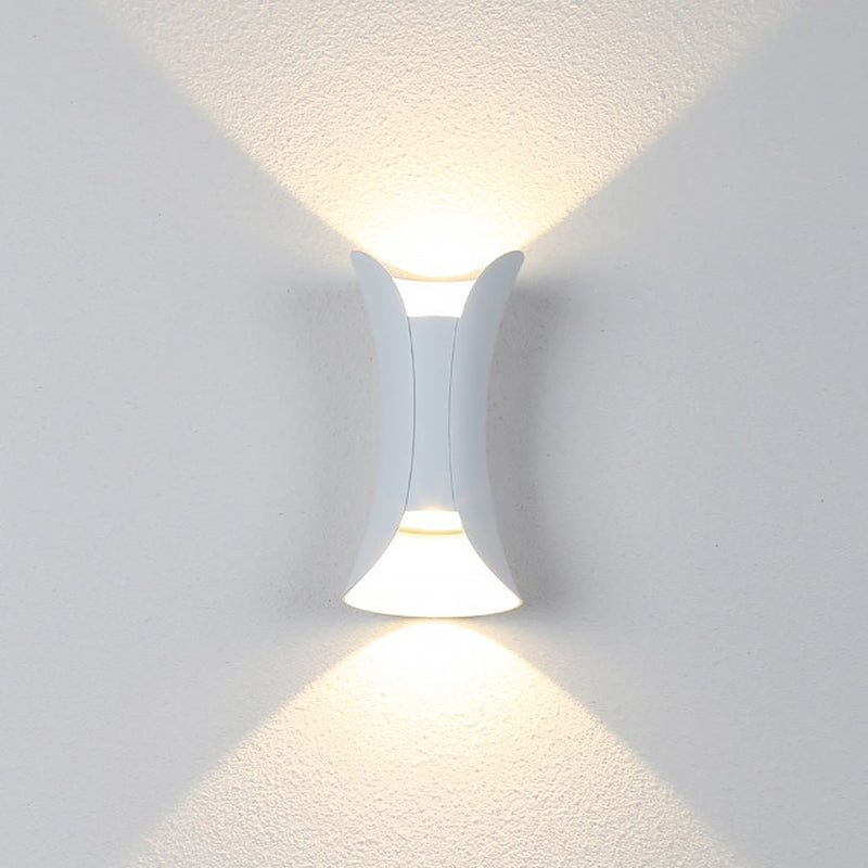 Waterproof Curved LED Up & Down Outdoor Wall Lights - Modern Design for Stylish Illumination