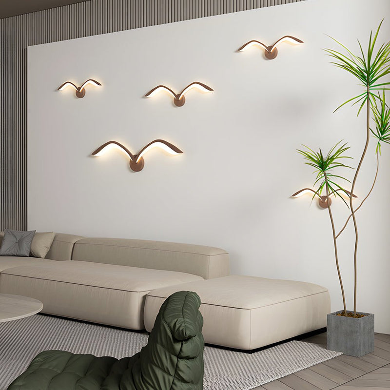 Modern Nordic Seagull LED Wall Sconce - Elegant Acrylic Wing Design for Stylish Home Lighting