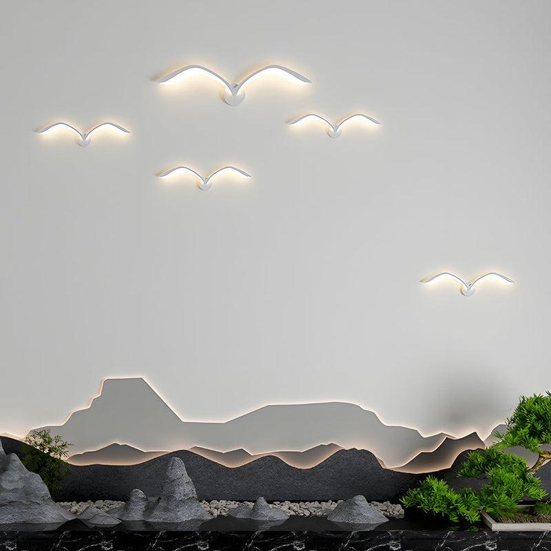 Modern Nordic Seagull LED Wall Sconce - Elegant Acrylic Wing Design for Stylish Home Lighting