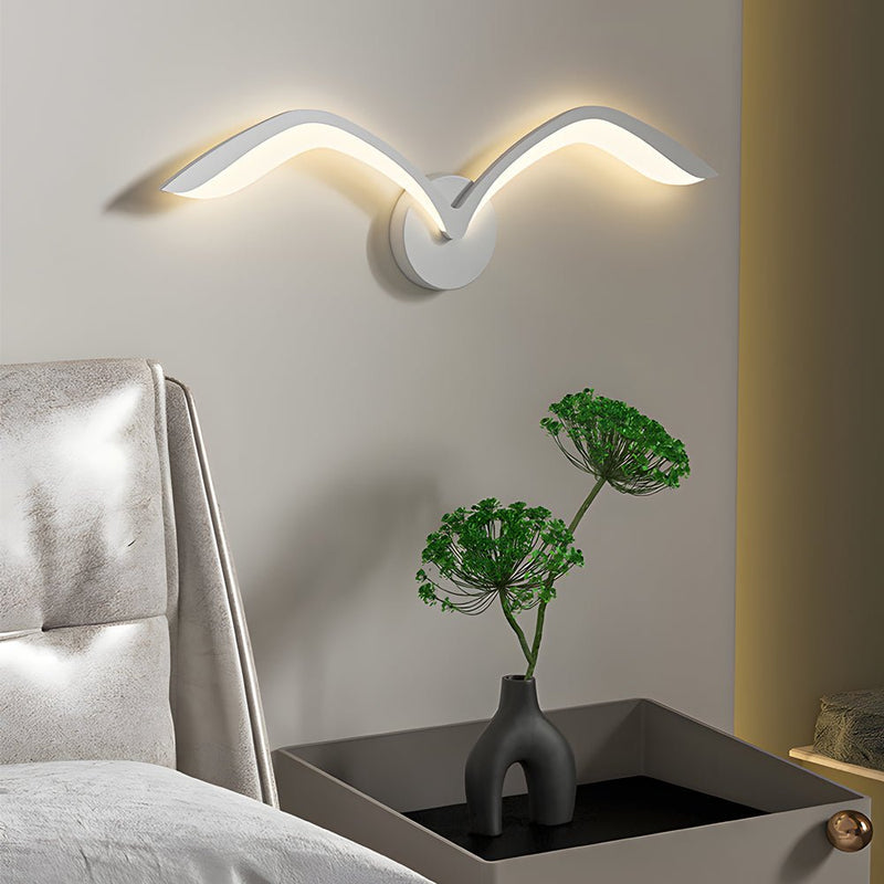Modern Nordic Seagull LED Wall Sconce - Elegant Acrylic Wing Design for Stylish Home Lighting