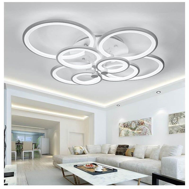 Elegant Semi Flush Mount Ceiling Light - Unique Overlapping Rings Design for Modern Home Decor