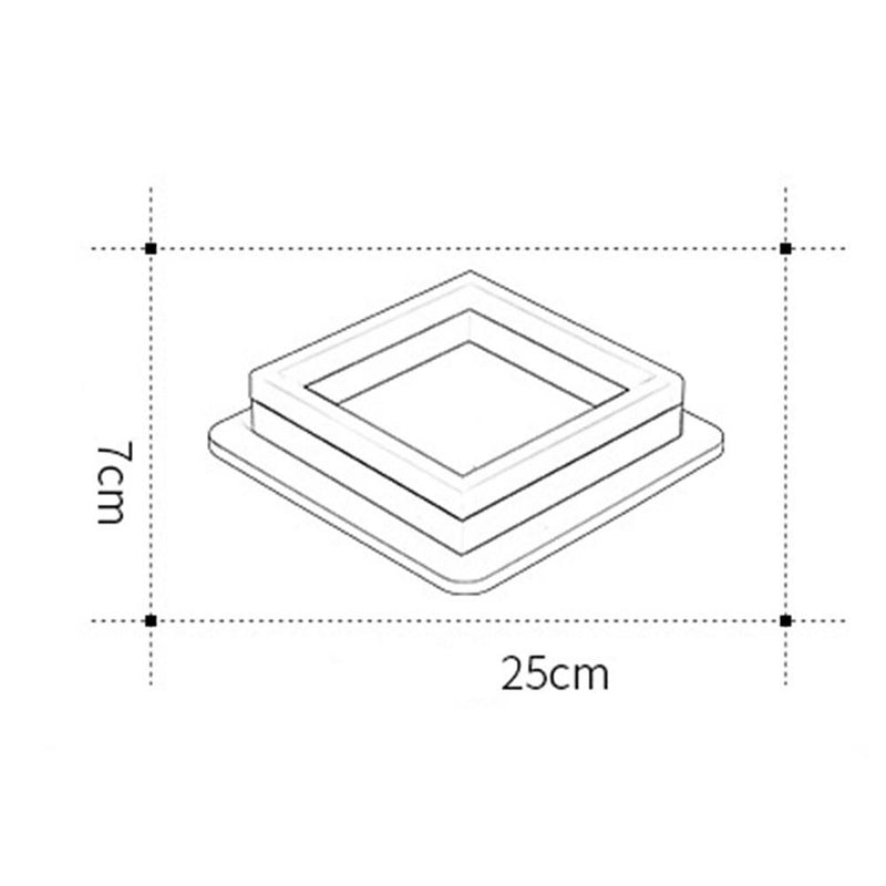 Contemporary Square LED Flush Mount Ceiling Light - Sleek Metal & Acrylic Design for Modern Interiors