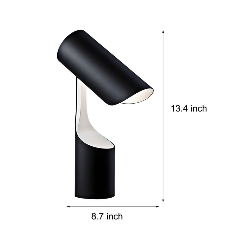 Nordic Black Adjustable LED Desk Lamp - Stylish Cylinder Design for Home Office & Study