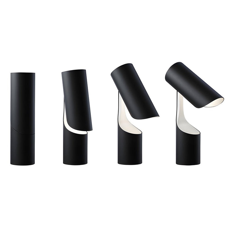 Nordic Black Adjustable LED Desk Lamp - Stylish Cylinder Design for Home Office & Study