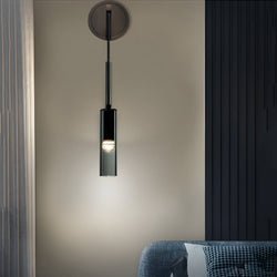 Nordic Copper Finish Wall Sconce with Suspended Cord - Stylish Stairway Lighting Fixture
